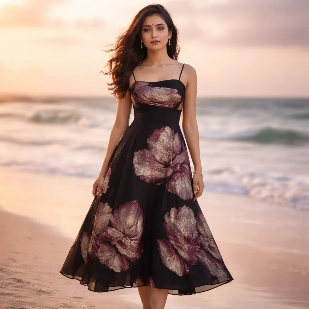 Mauve Midi Western Dress on Rent Mumbai