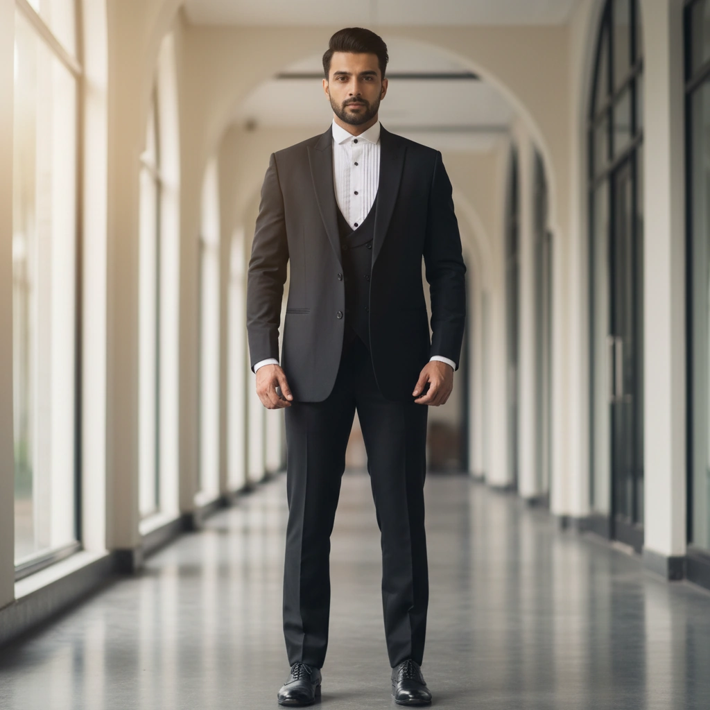 Men's 3-Piece Tuxedo Suit on Rent