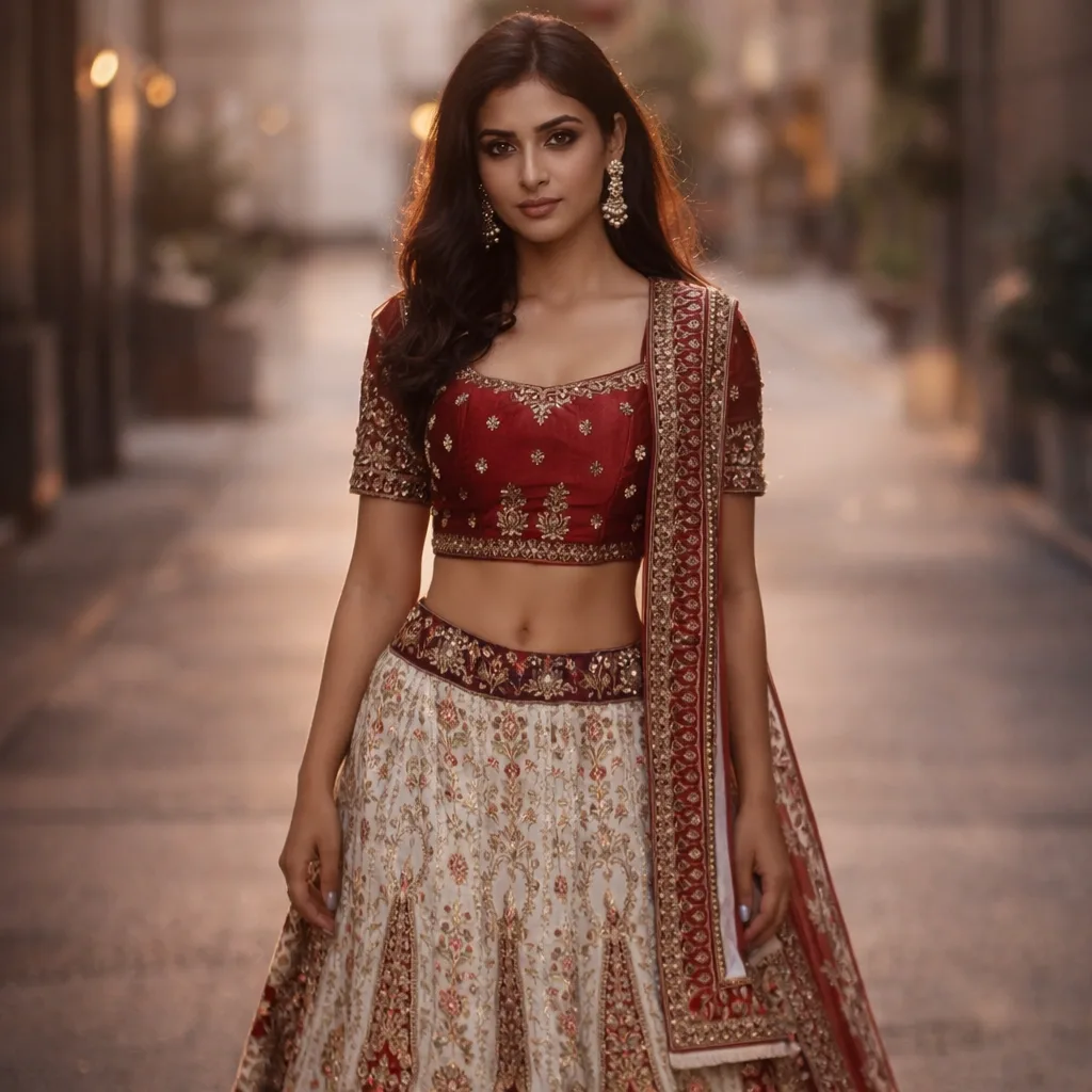 Maroon Velvet Bridal Lehenga on Rent | Mumbai