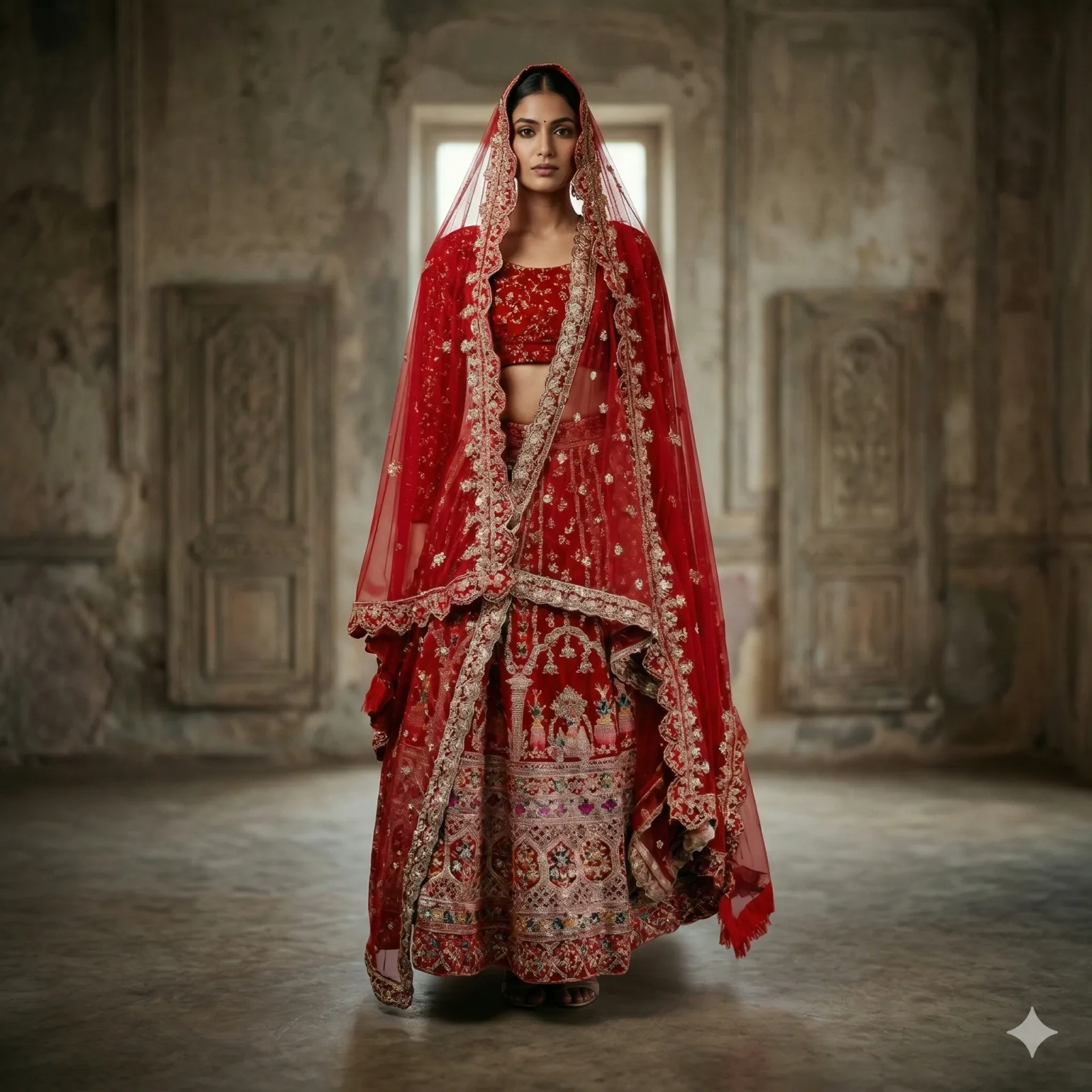 Gold Sequin Bridal Lehenga on Rent | Mumbai