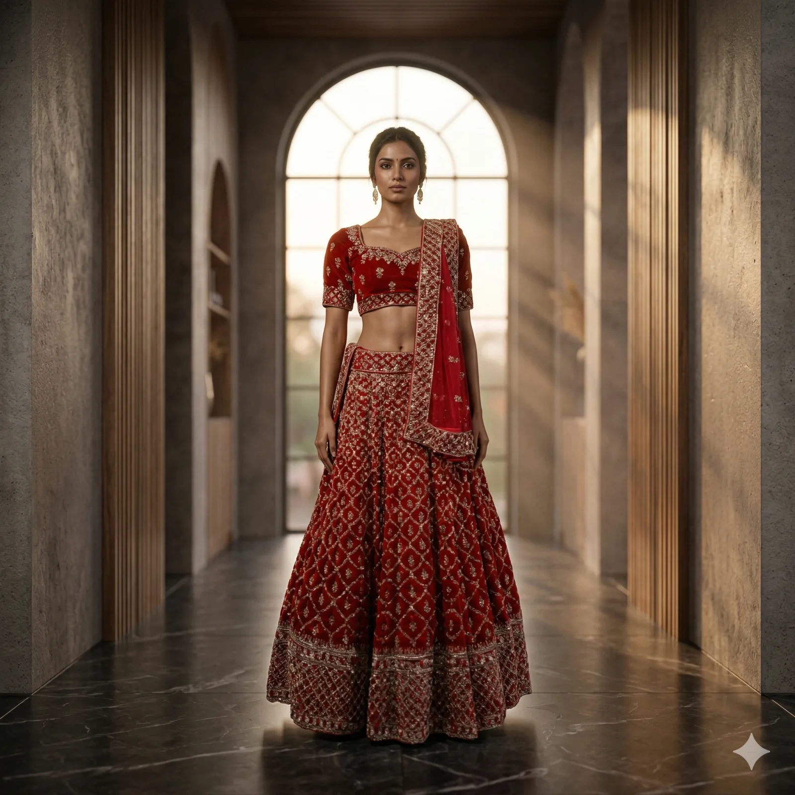 White Sequin Bridal Lehenga on Rent | Mumbai