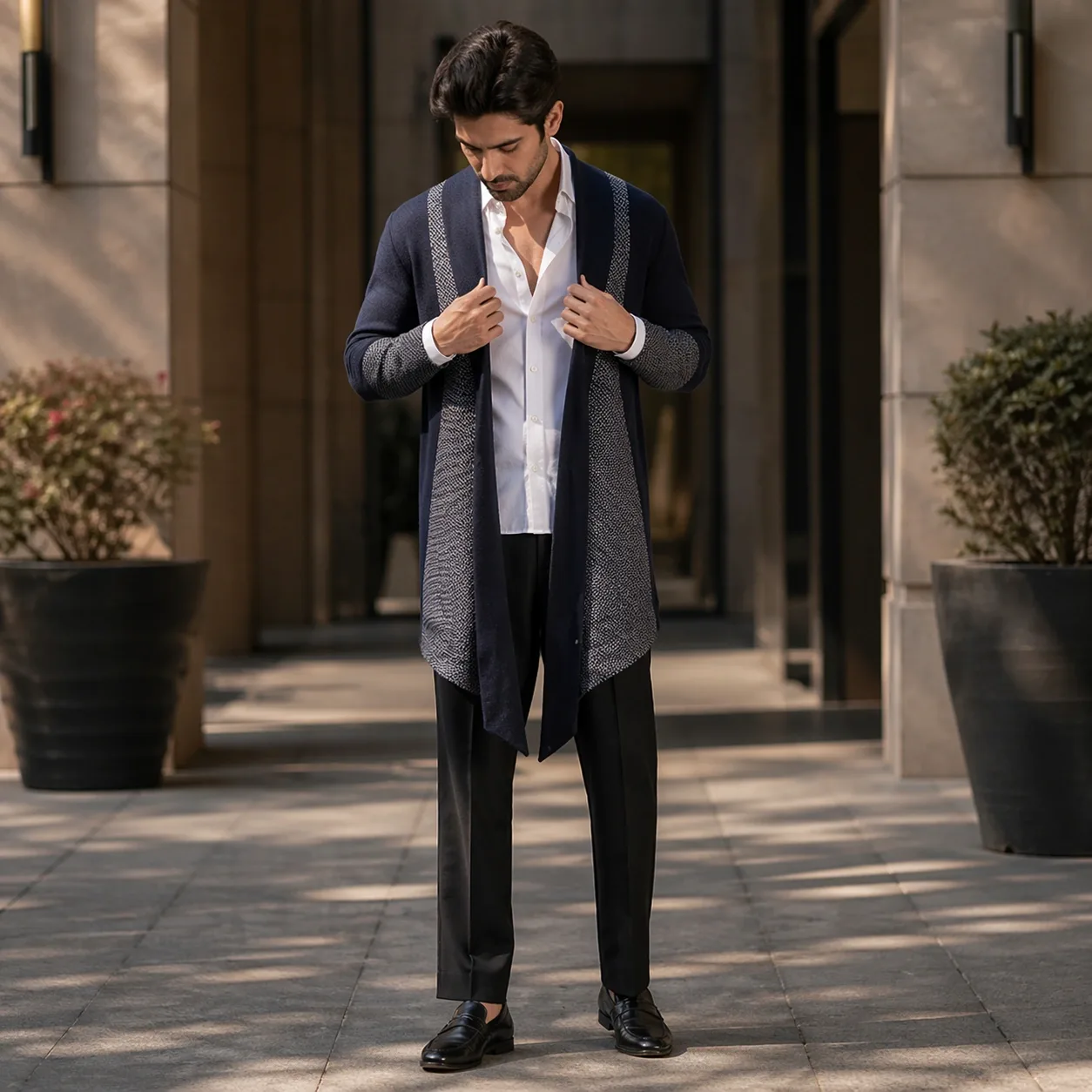 Black Slim Fit Blazer Suit For Rent Mumbai