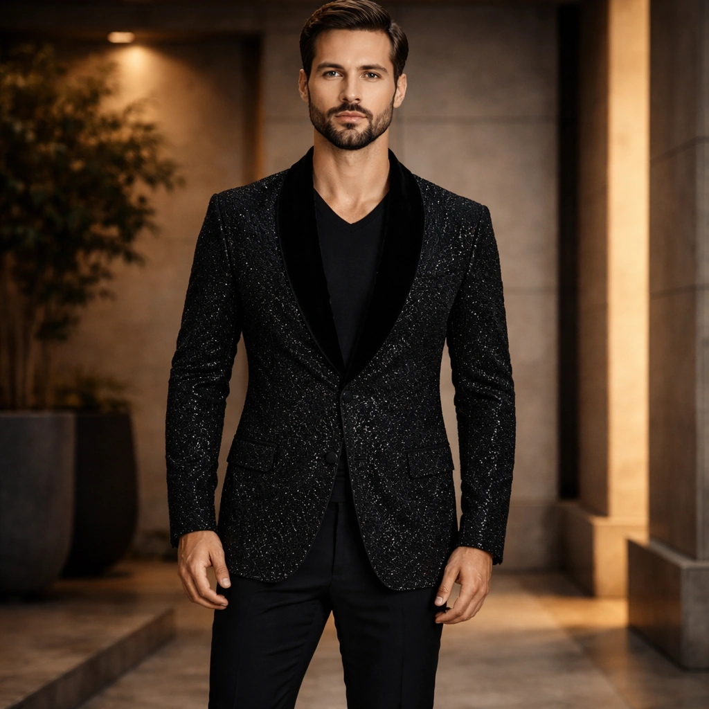 Black Occasion Tuxedo Blazer For Rent Mumbai