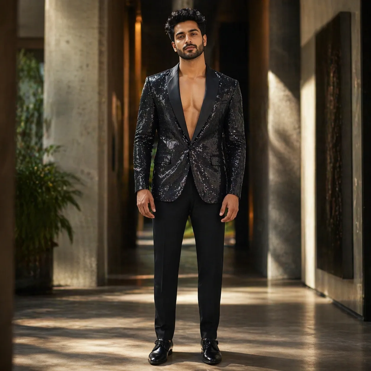 Black Wedding Tuxedo Blazer For Rent Mumbai