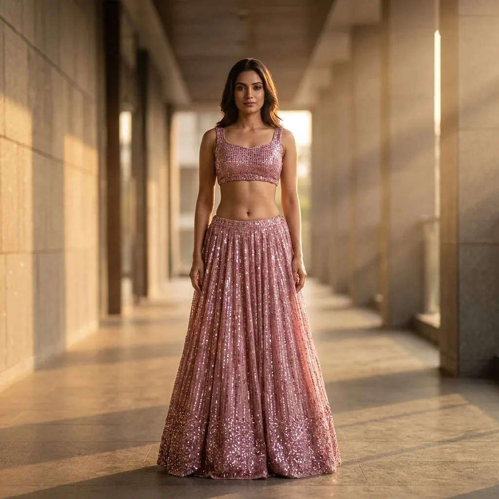 Pink Premium Designer Indo Western Dress For Rent Mumbai