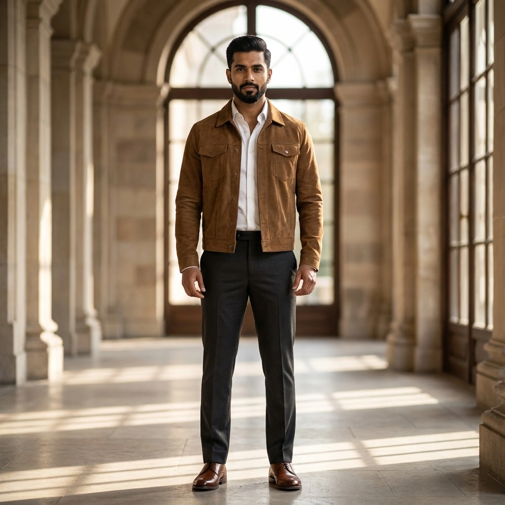 Tan Select Designer Premium Jacket For Rent Mumbai