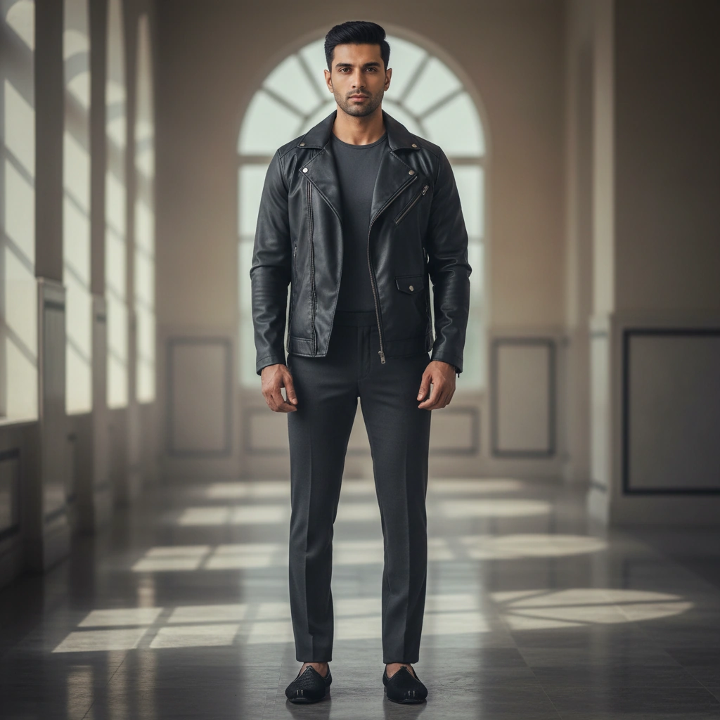Black Designer Full Sleeve Premium Jacket For Rent Mumbai