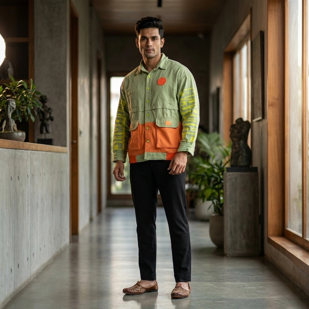 Green Modern Party Designer Jacket For Rent In Mumbai