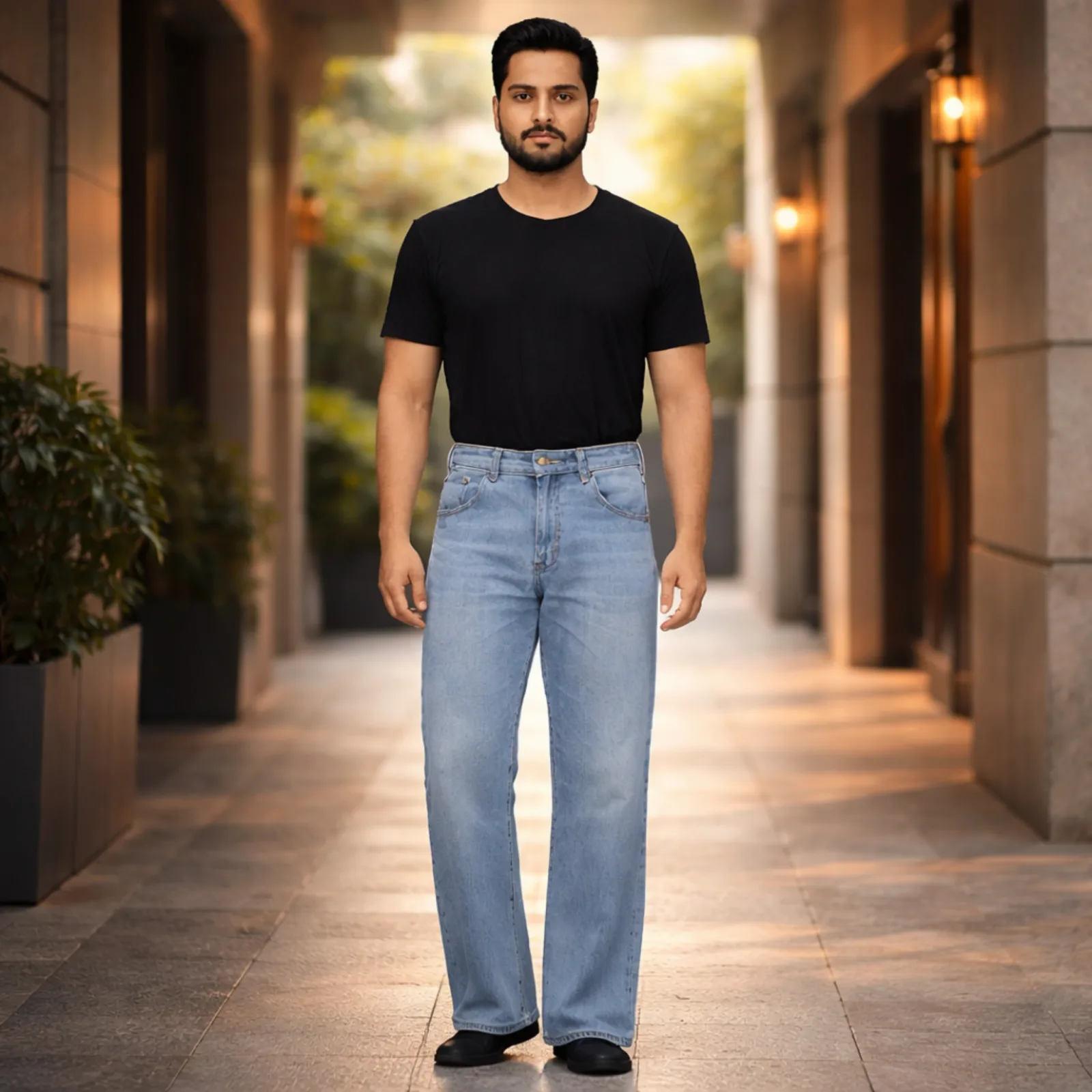 Men's Blue Denim Jeans on Rent in Mumbai