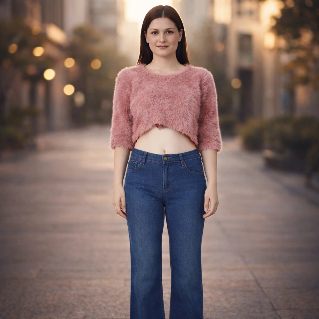 Blue Textured Jeans with Bottom Zip on Rent in Mumbai