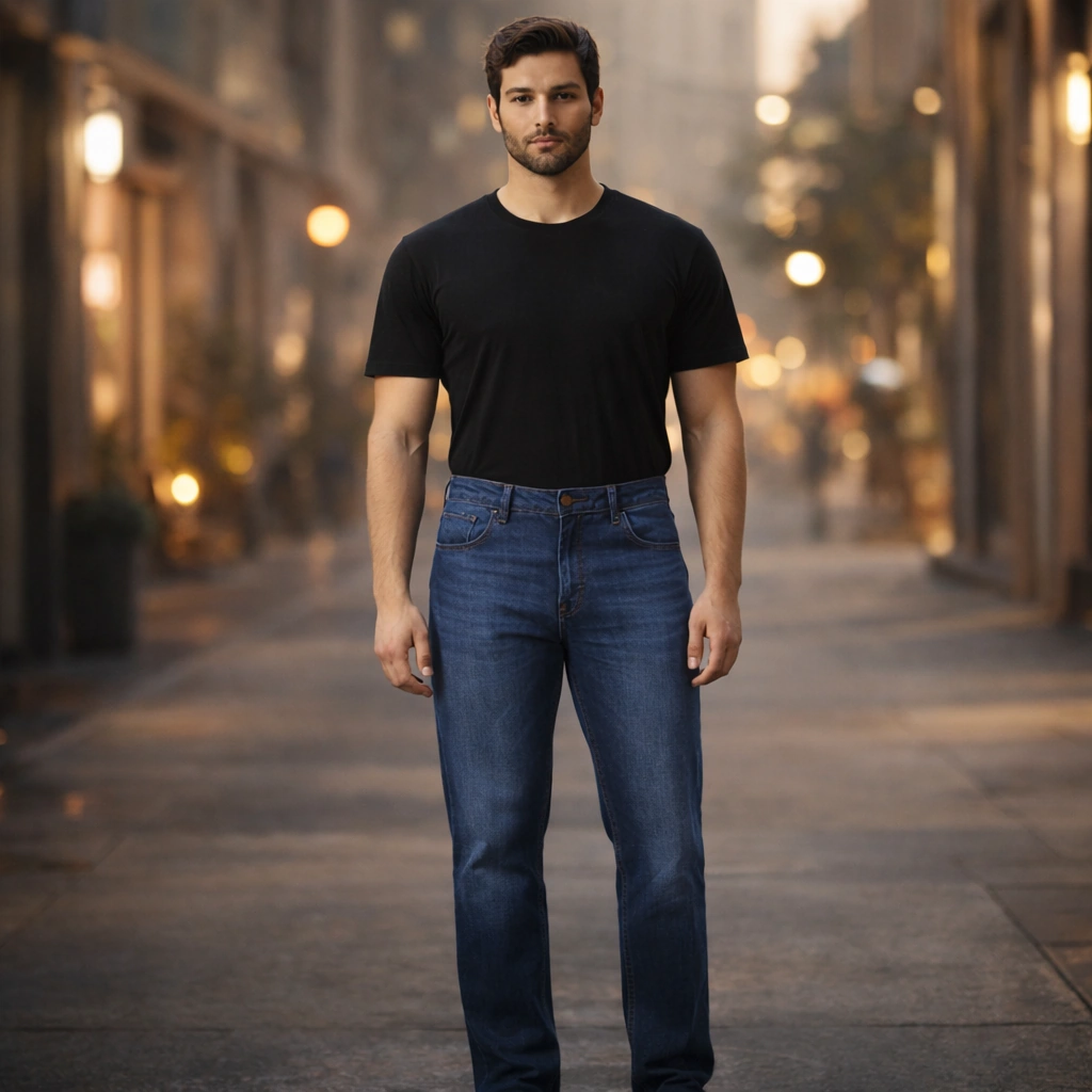 Blue Shaded Men's Jeans on Rent in Mumbai