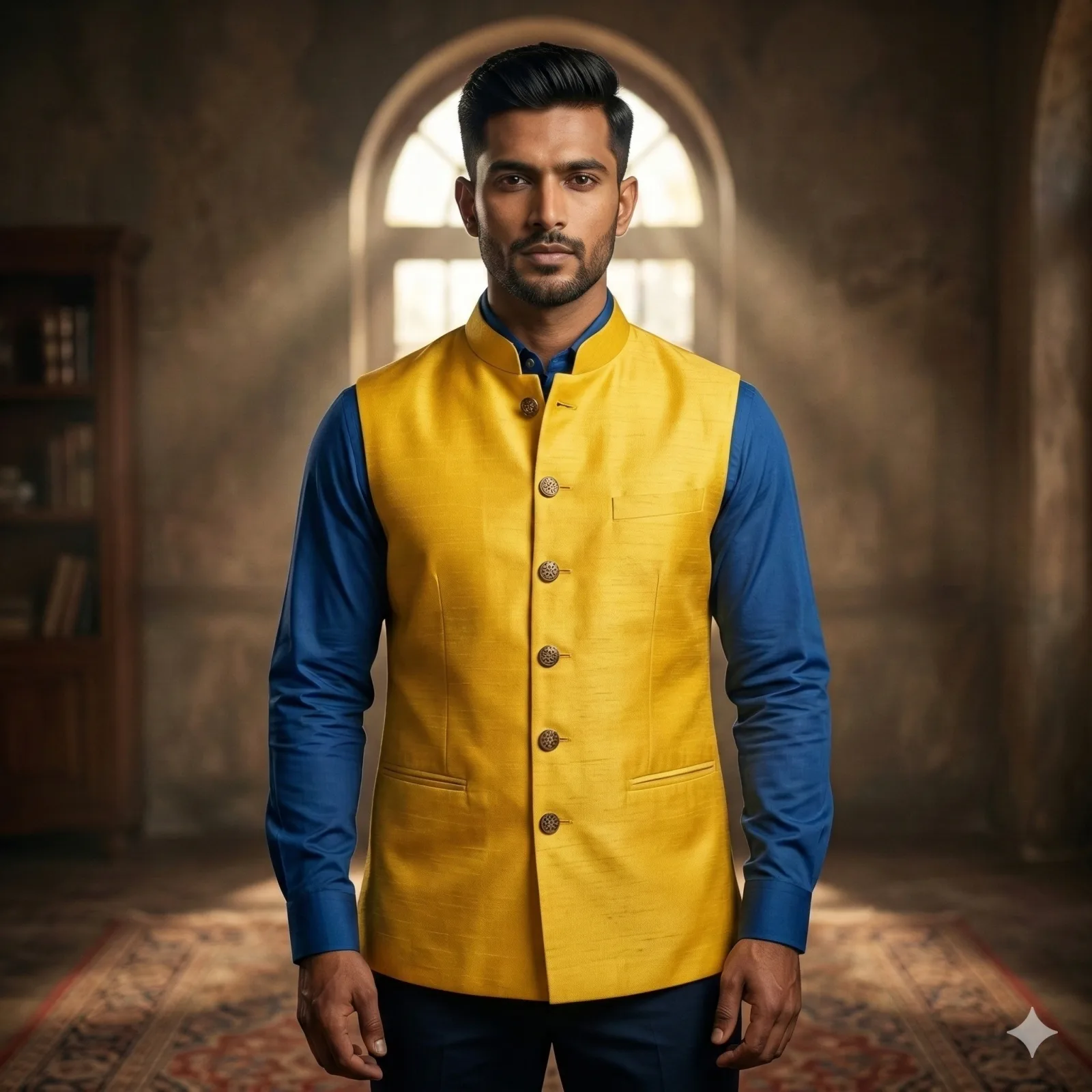 Radiant Yellow Six-Button Neta Jacket