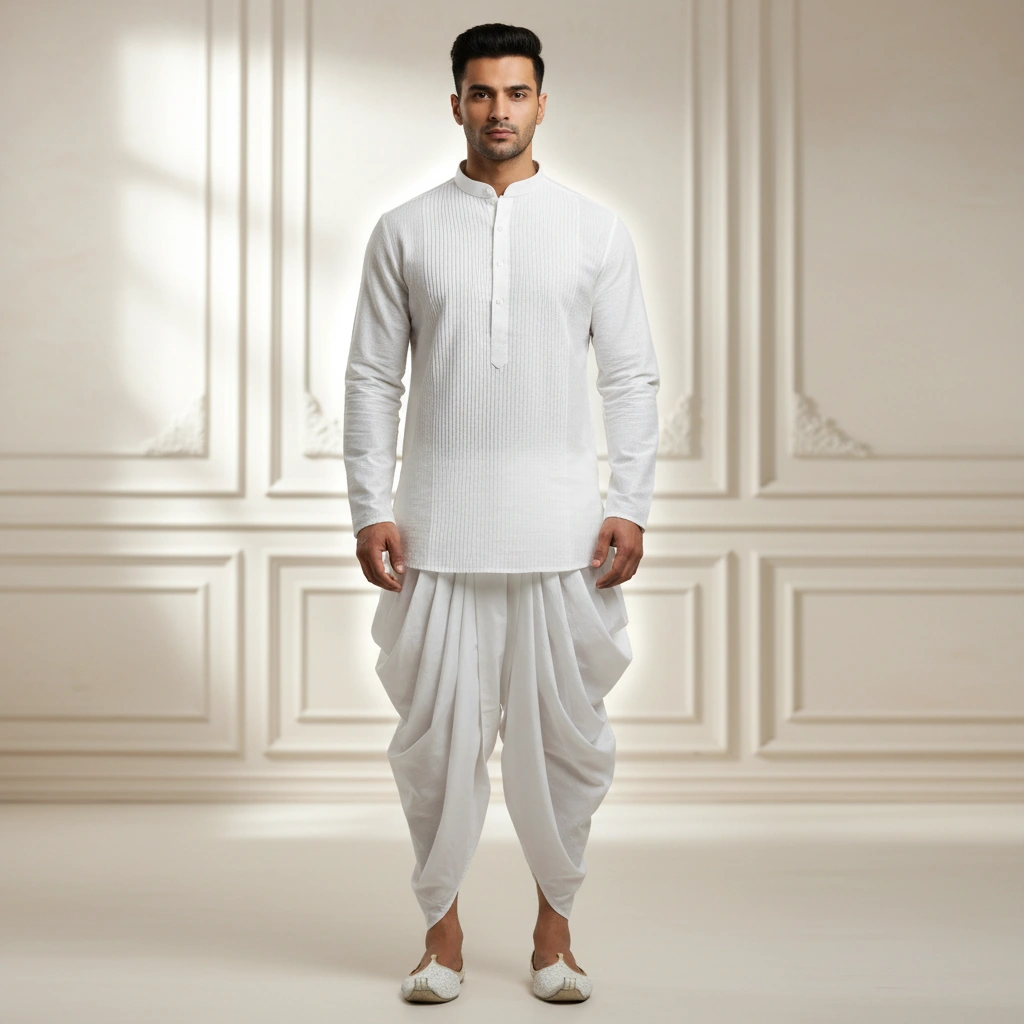 White Colour Plain Cotton Pajama