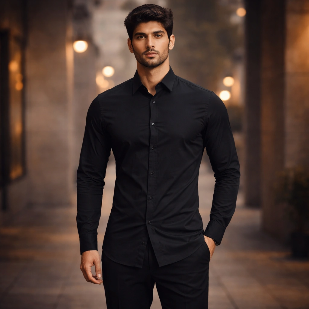 Plain Black Full Sleeve Formal Shirt