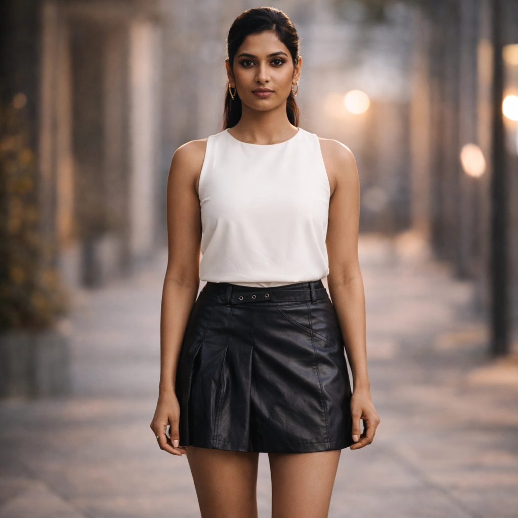 Black Leather Skirt on Rent in Mumbai
