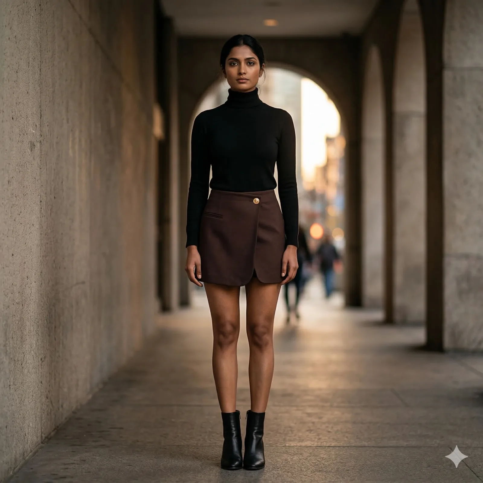 Dark Chocolate Brown Short Skirt on Rent in Mumbai