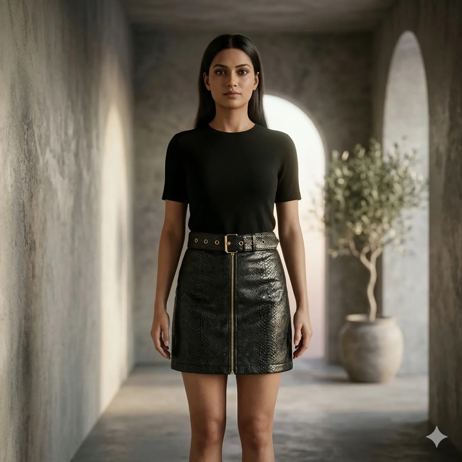 Black Leather Short Skirt on Rent in Mumbai