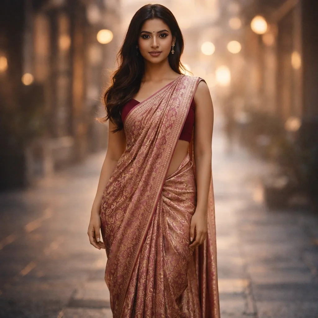 Purple Floral Saree on Rent in Mumbai