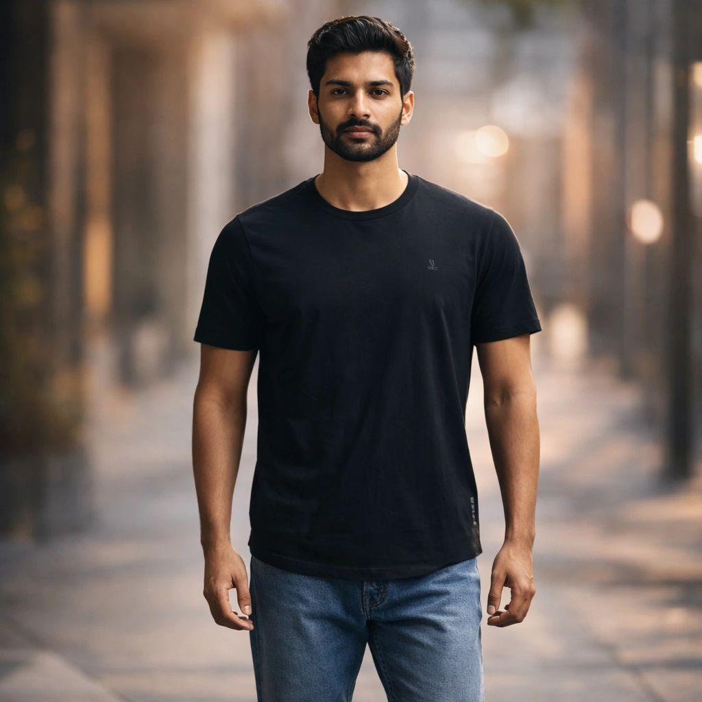 Black Crew Neck T-Shirt