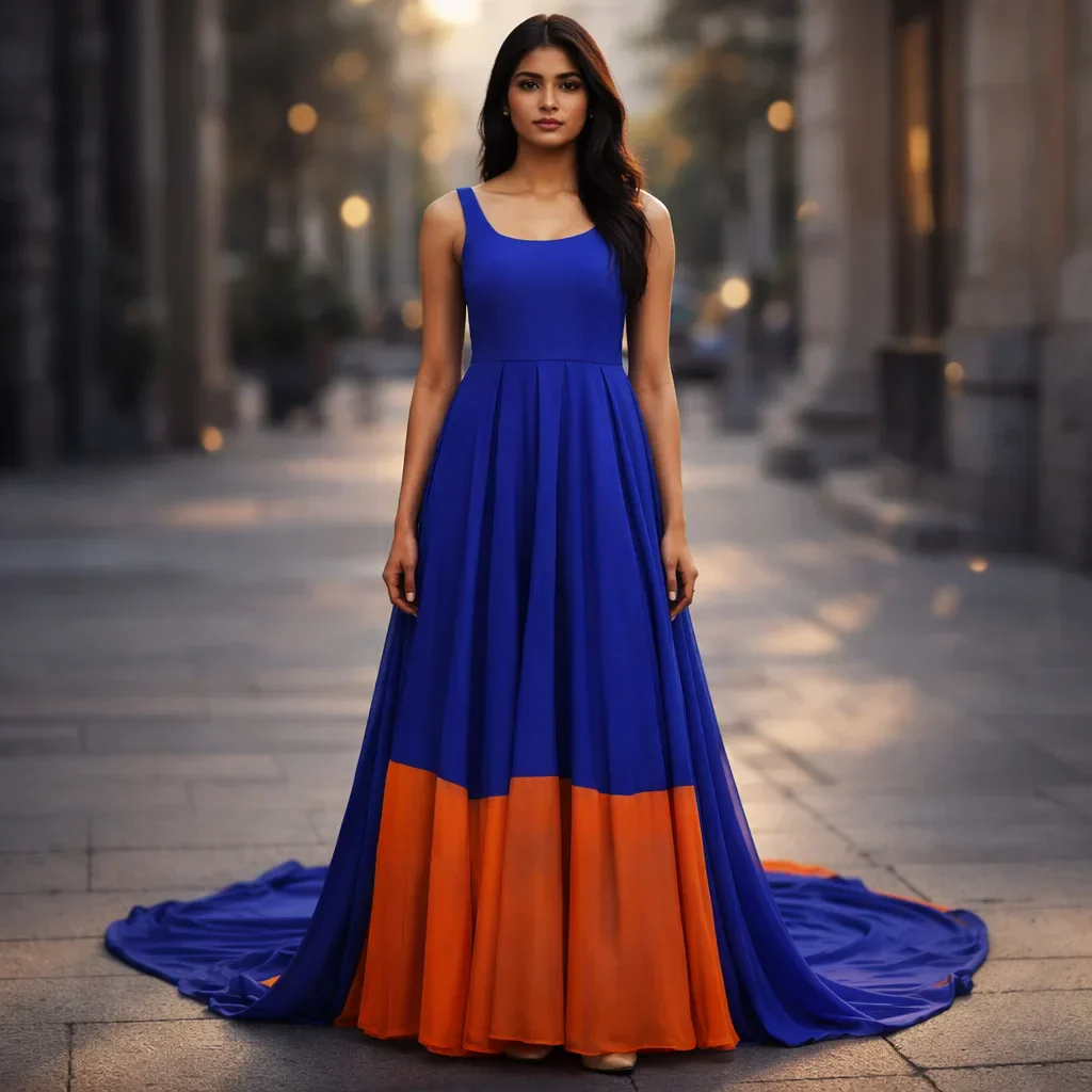 Blue Gown Western Dress For Rent Boutique