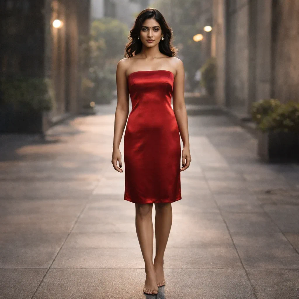 Red Gown Party Western Dress Rental Style