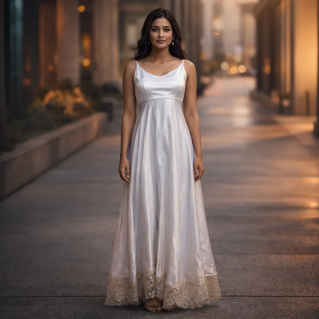 White Gown Party Western Dress Rental Style