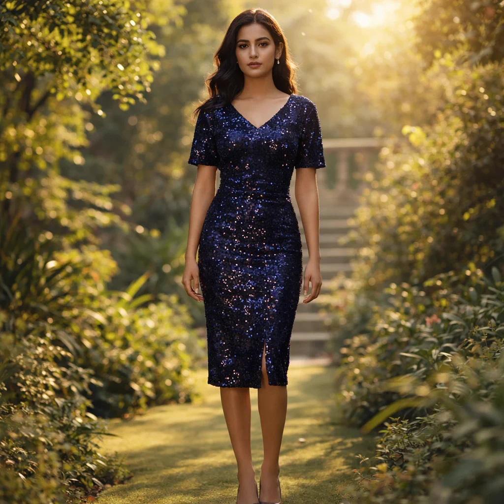 Navy Blue Gown Western Dress For Rent Style