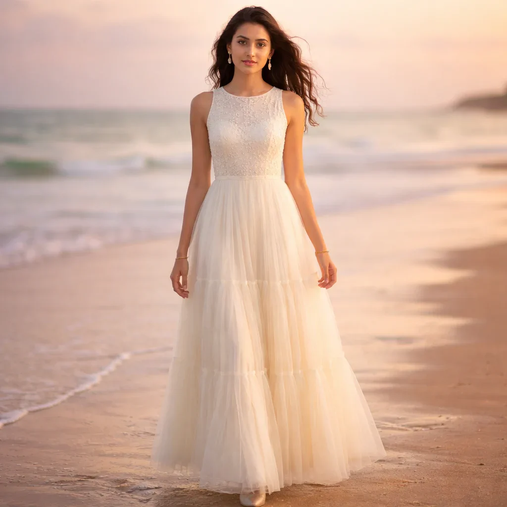 Ivory Chic Western Dress For Rent Mumbai