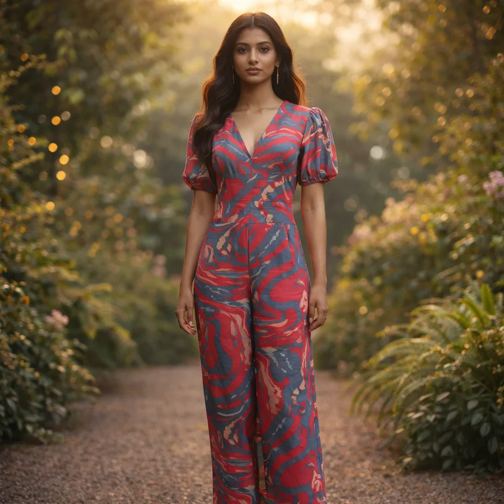 Coral Festive Western Dress For Rent Style