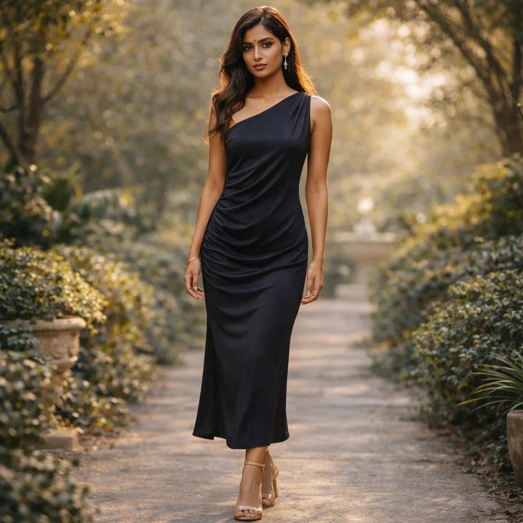 Black Gown Party Western Dress Rental Style