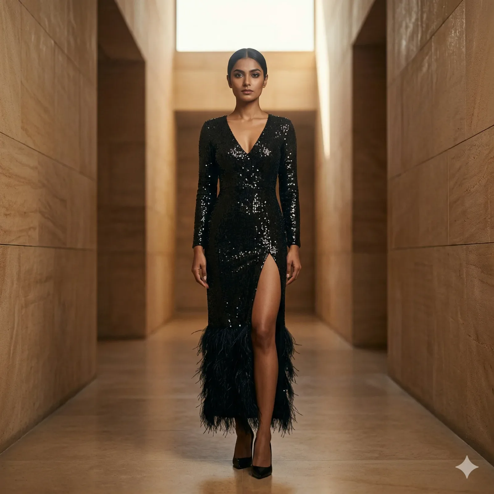 Black Designer Western Dress For Rent Style